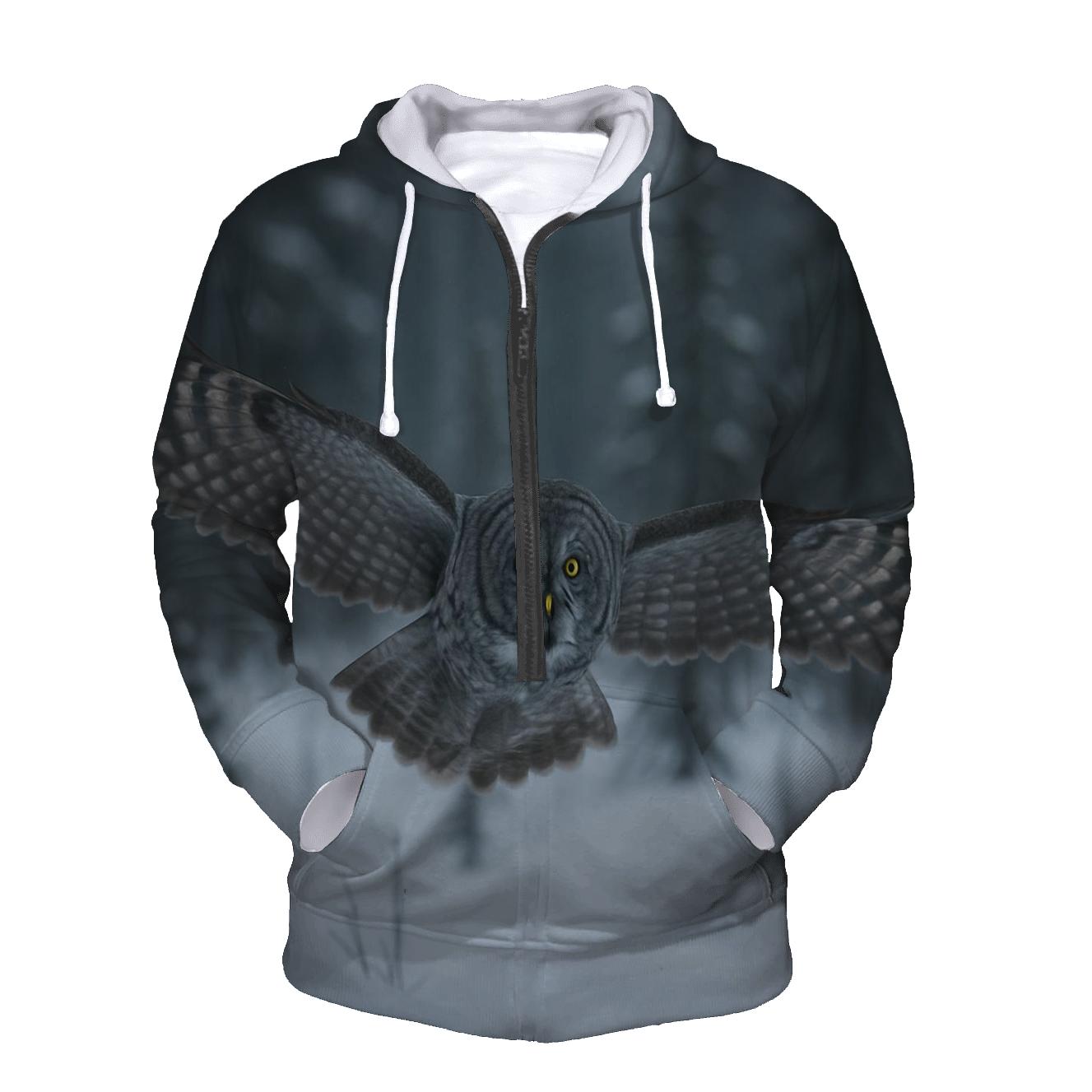 Great Gray Owl Silent Glide In Spruce Bog hoodie styles