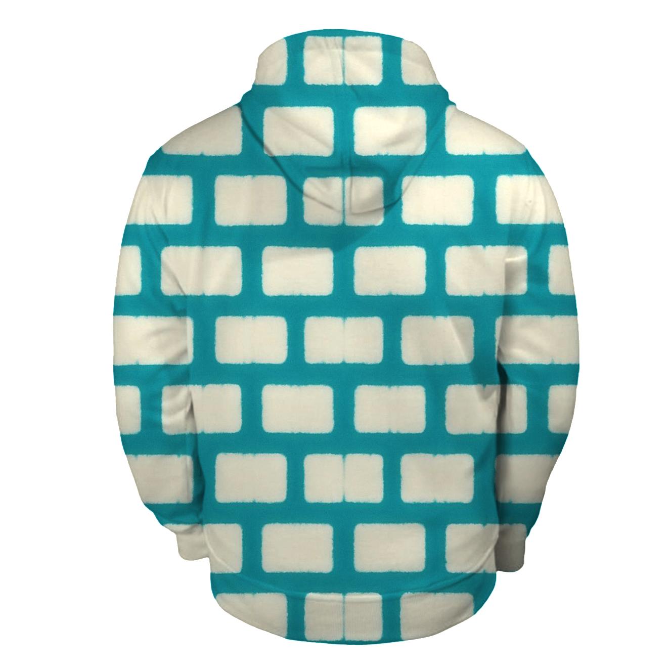 Itajime Windowpane Skyline premium hoodies