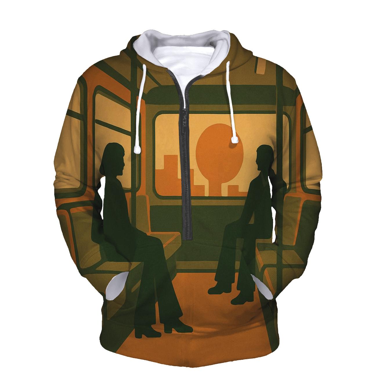 Sunrise Bus Commute heavyweight hoodies