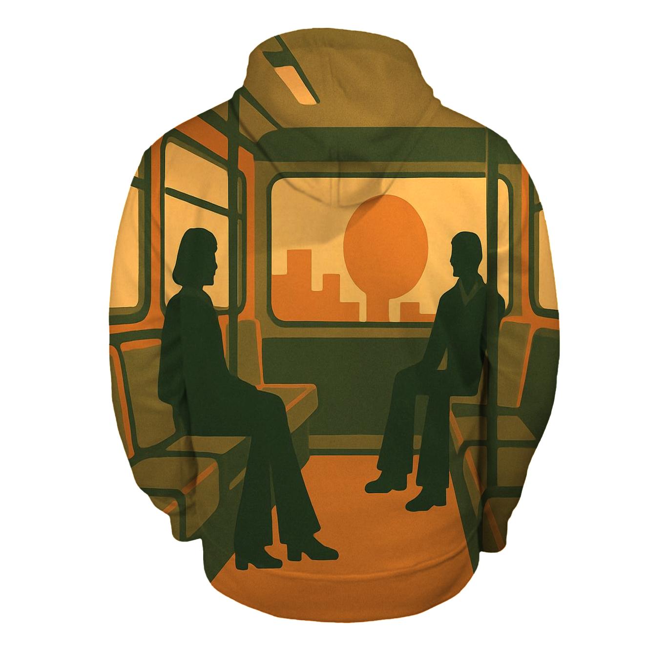 Sunrise Bus Commute heavyweight hoodies