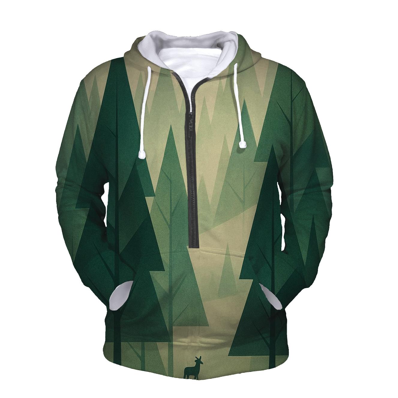 Geometric Forest Echo pullover hoodies