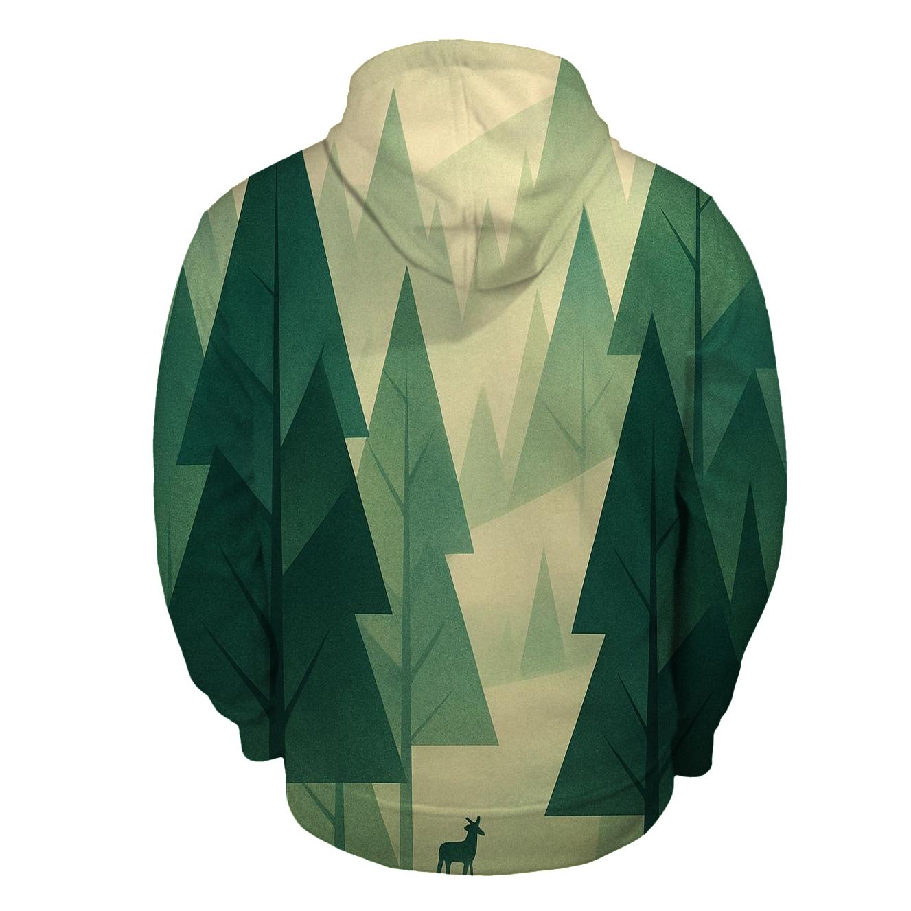 Geometric Forest Echo pullover hoodies