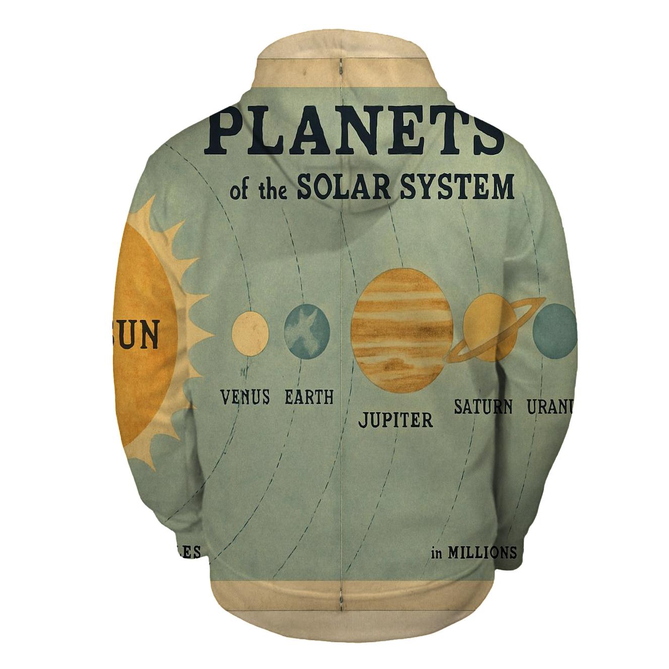 Retro Classroom Science Chart embroidered hoodies