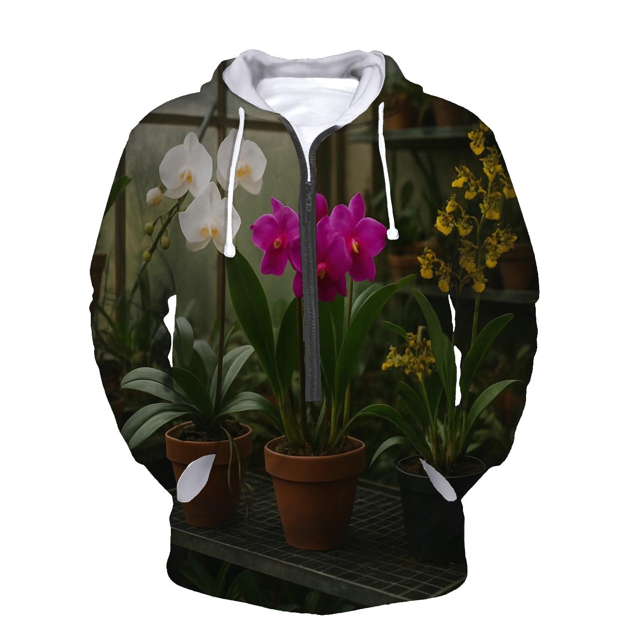 Orchid Collection In Home Greenhouse hoodie designs