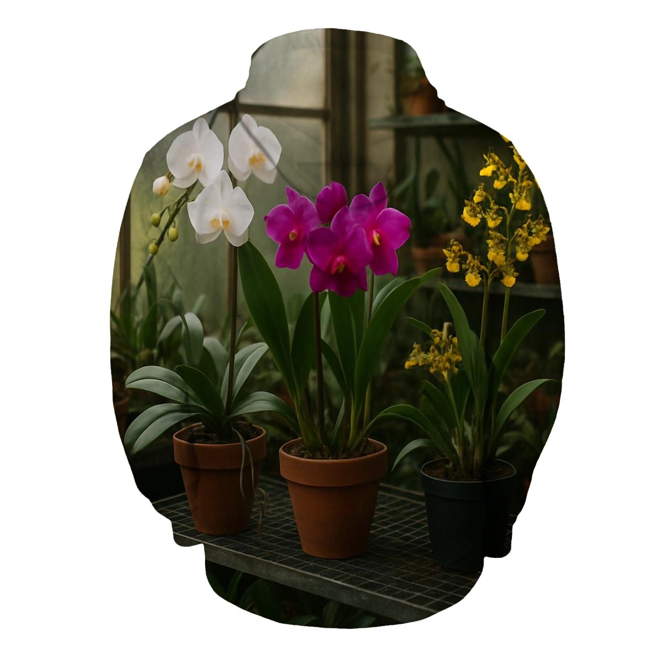 Orchid Collection In Home Greenhouse hoodie designs