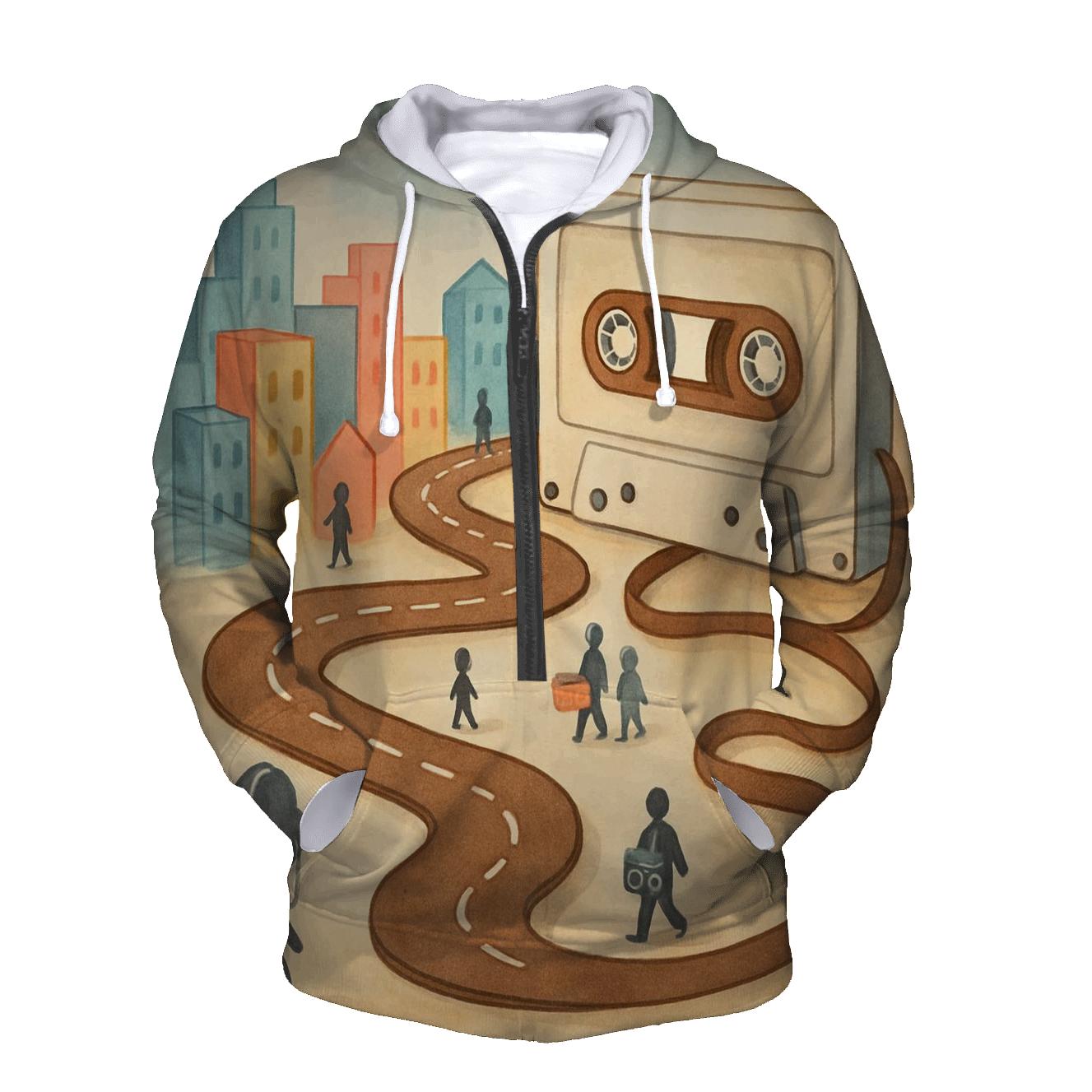 Rainbow Tape Street pullover hoodies