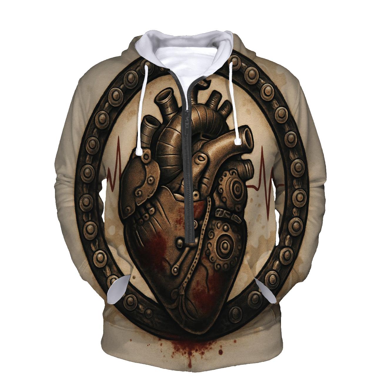 Mechanical Heart Ouroboros Frame zip-up hoodies