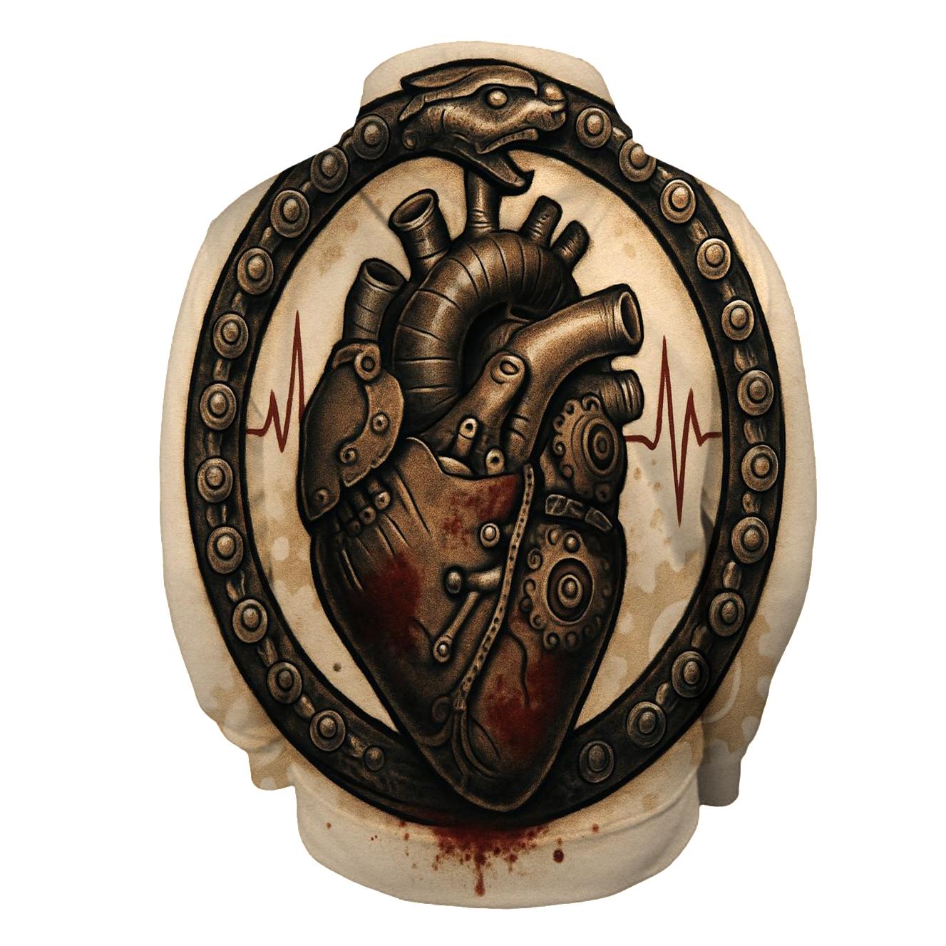 Mechanical Heart Ouroboros Frame zip-up hoodies
