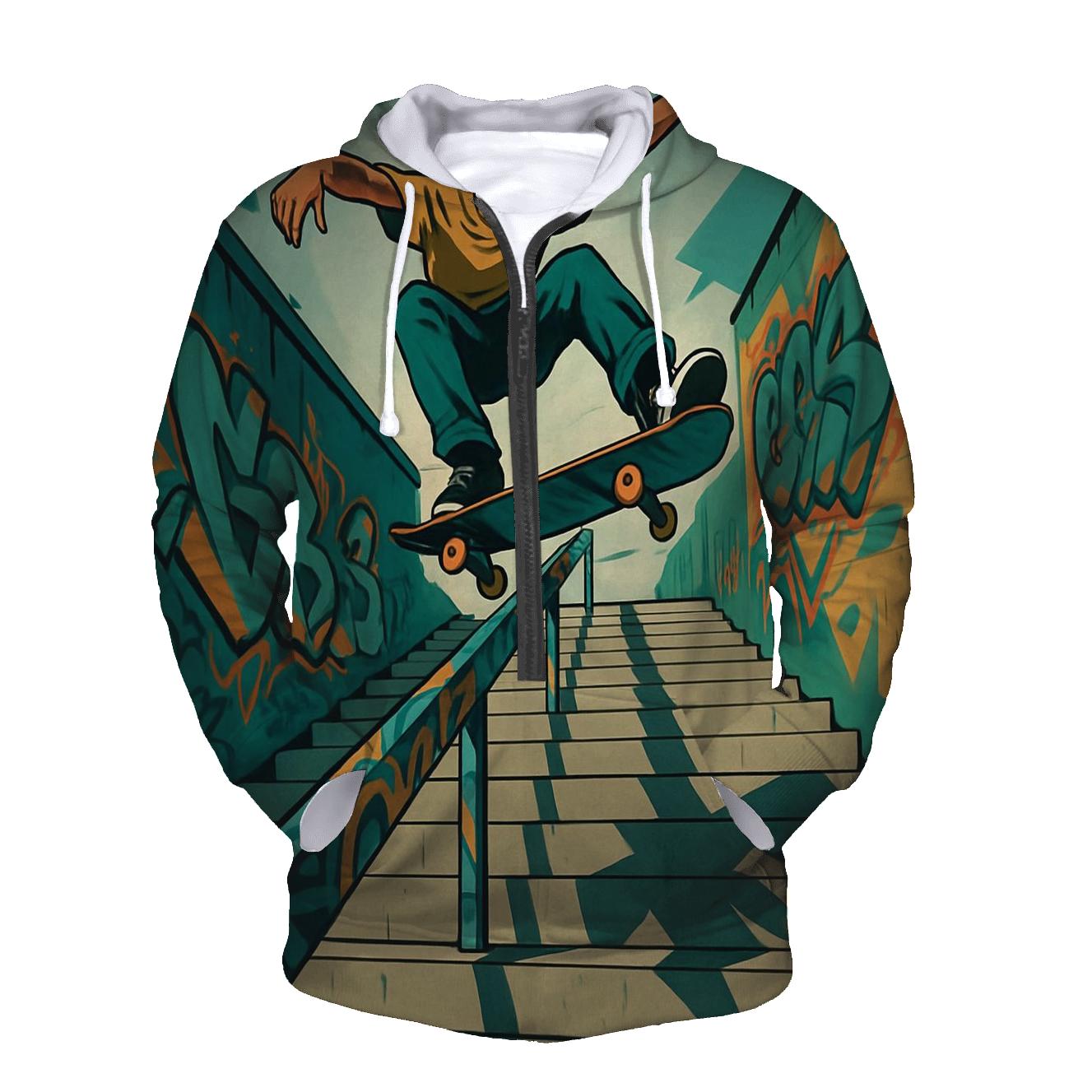 Street Skateboarding Stair Drop designer hoodies