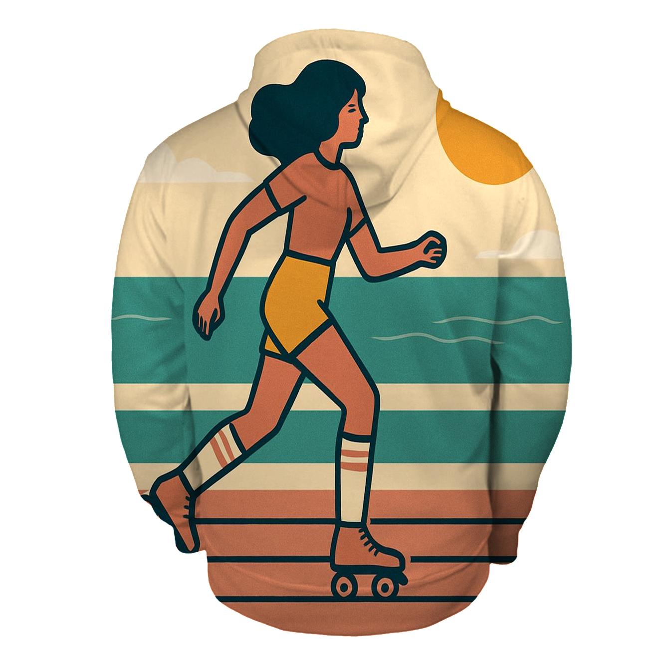 Beach Boardwalk Skates graphic hoodies