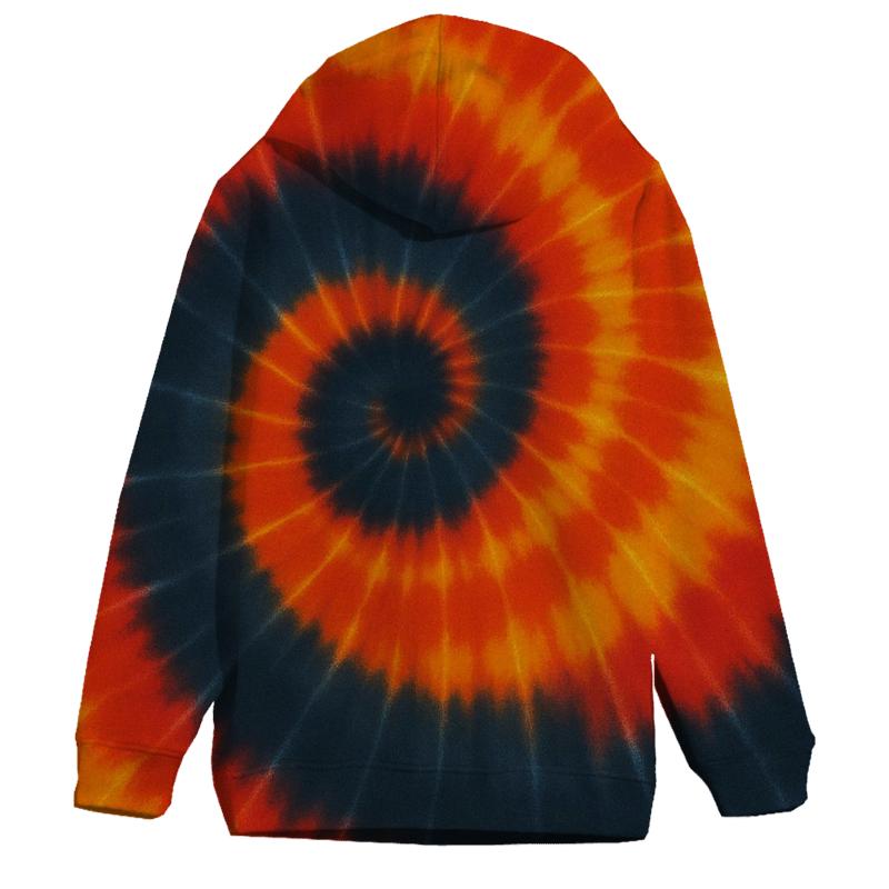 Solar Spiral Overdye Eclipse printed hoodies