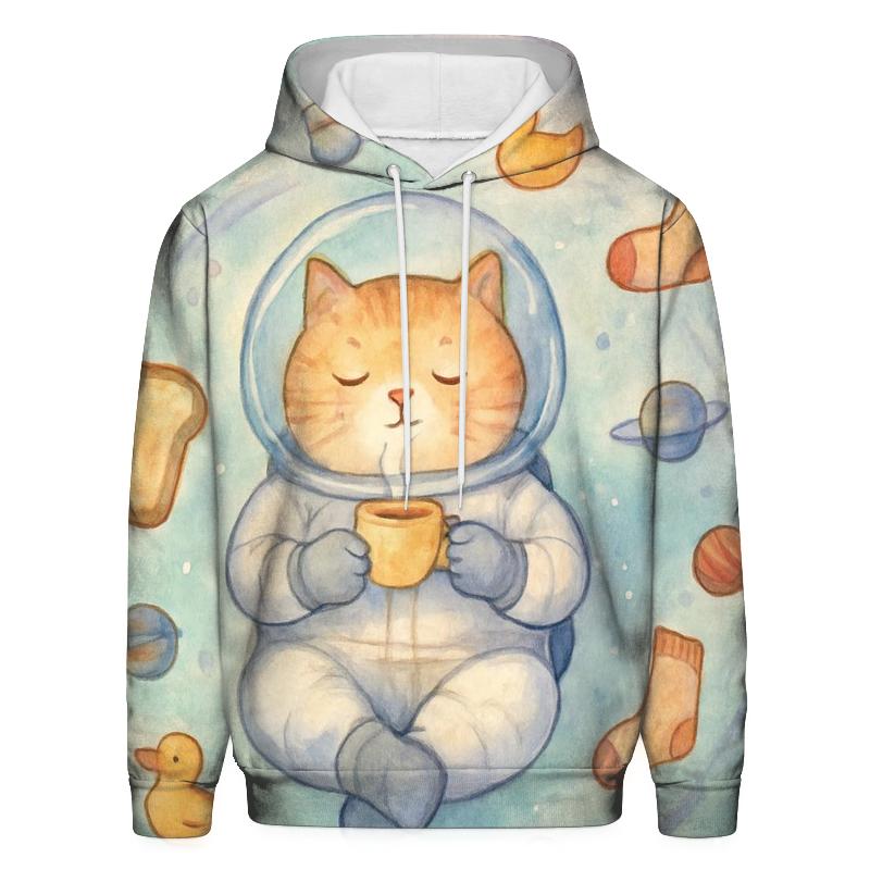 Orbiting Tea Party Cat hoodie designs
