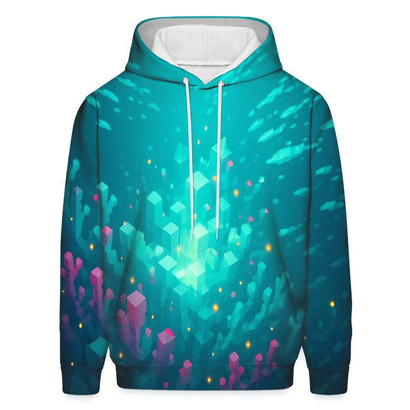 Crystal Reef Data Flow graphic hoodies