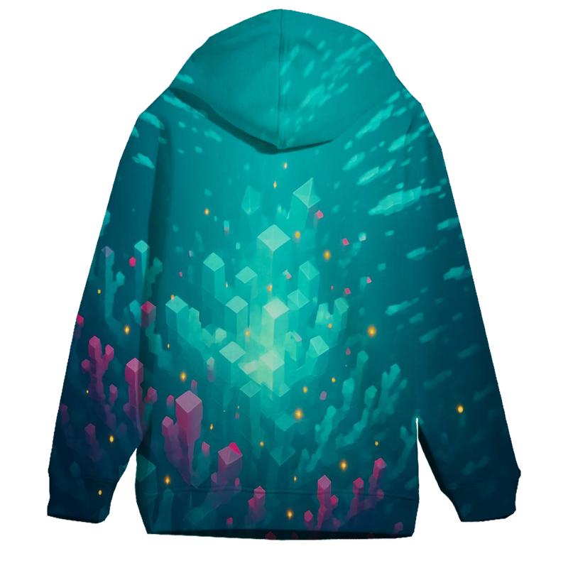 Crystal Reef Data Flow graphic hoodies