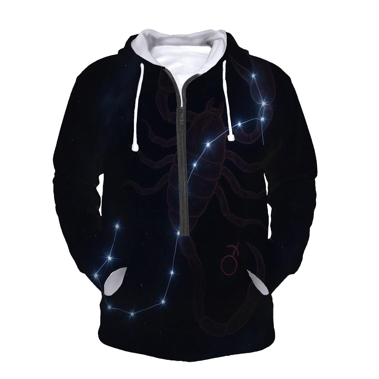 Scorpio Midnight Serpent Of Stars lightweight hoodies
