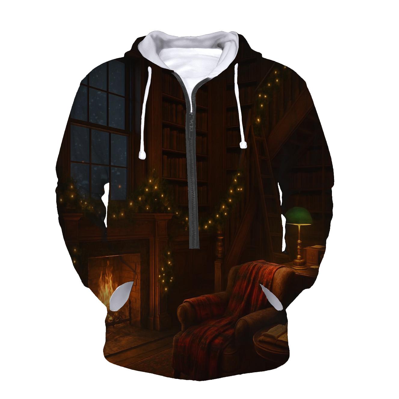 Quiet Library Wrapped In Winter heavyweight hoodies