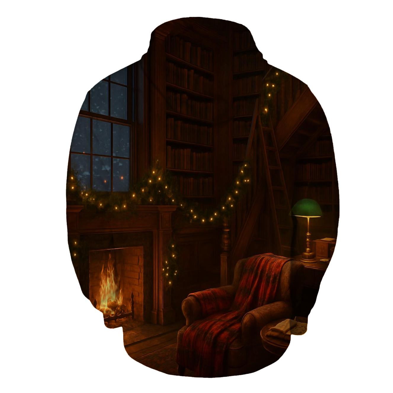 Quiet Library Wrapped In Winter heavyweight hoodies