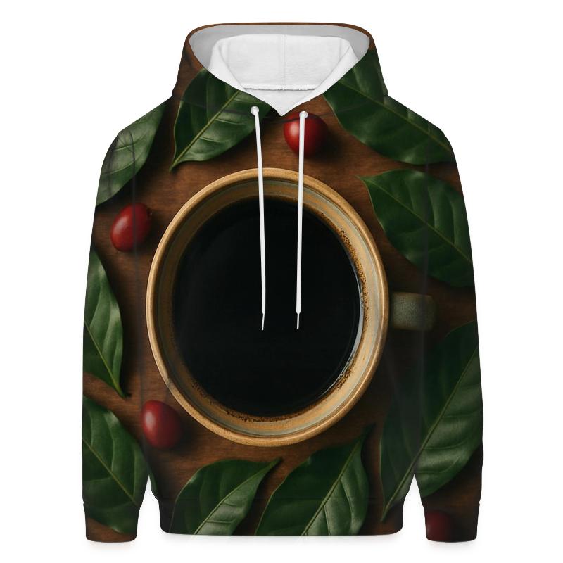 Forest Roast Leaf Cup graphic hoodies