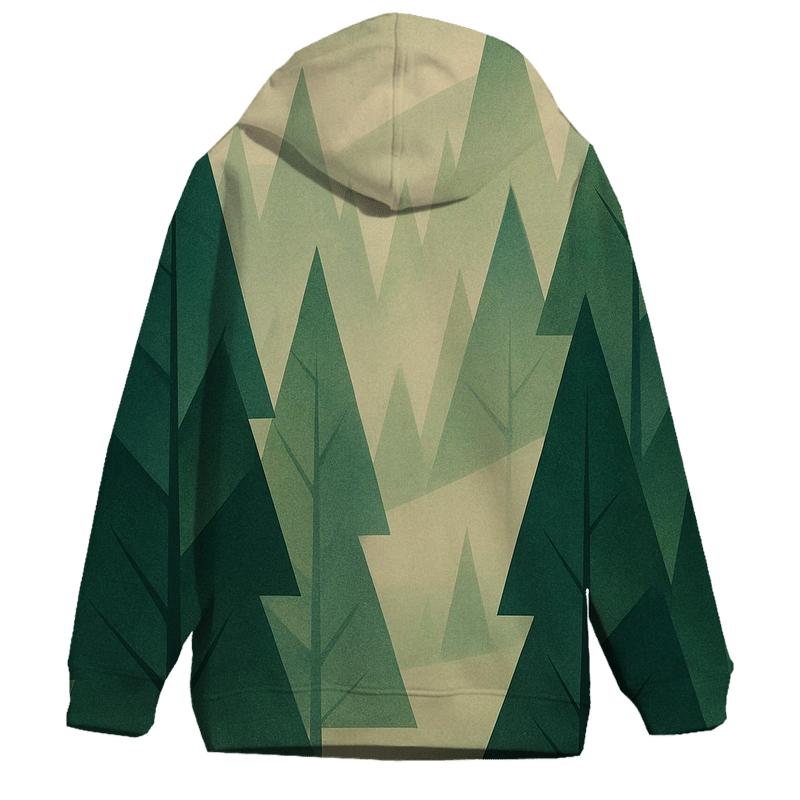 Geometric Forest Echo pullover hoodies