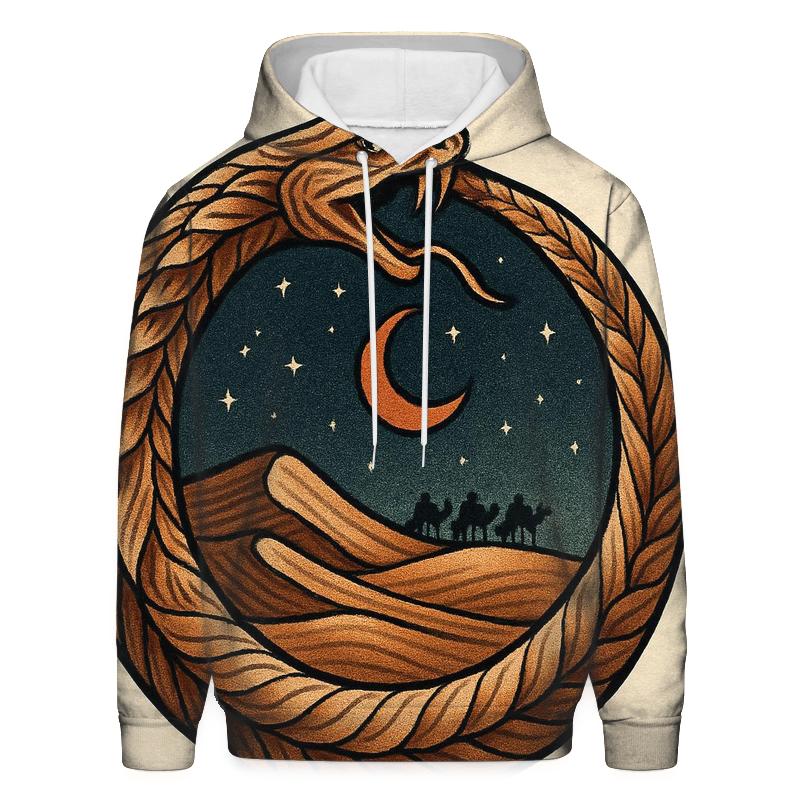 Starlit Desert Dune Ouroboros lightweight hoodies