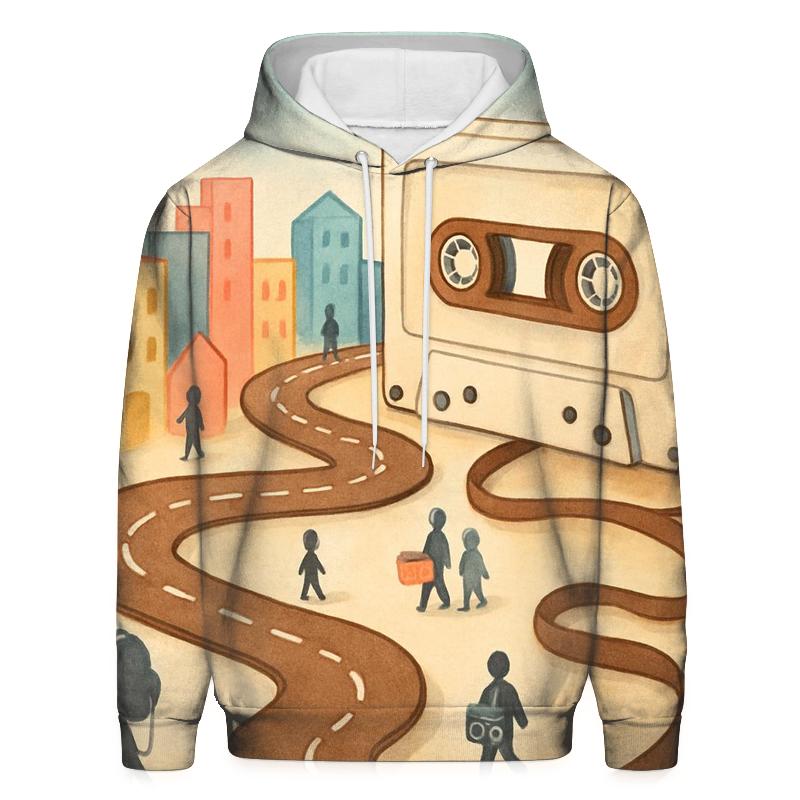 Rainbow Tape Street zip-up hoodies