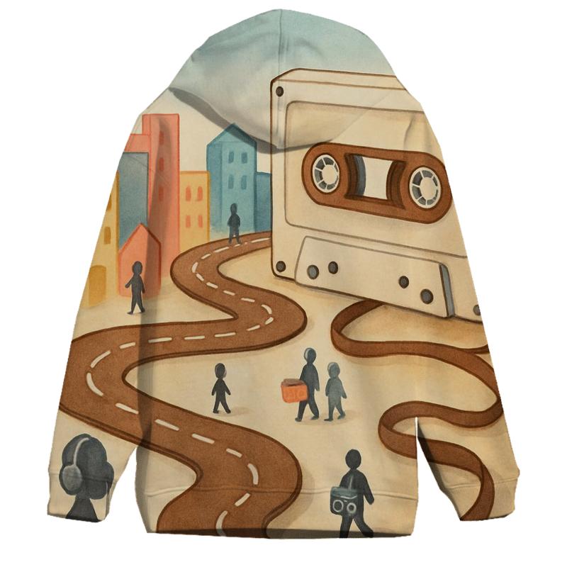 Rainbow Tape Street zip-up hoodies