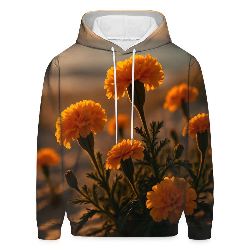 Coastal Dune Marigolds At Sunset lightweight hoodies