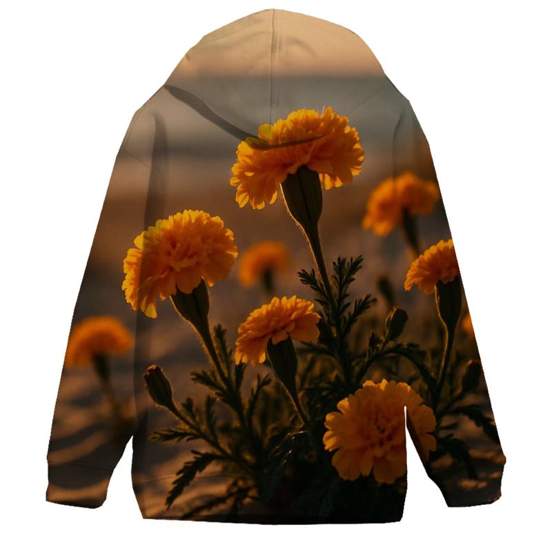 Coastal Dune Marigolds At Sunset lightweight hoodies