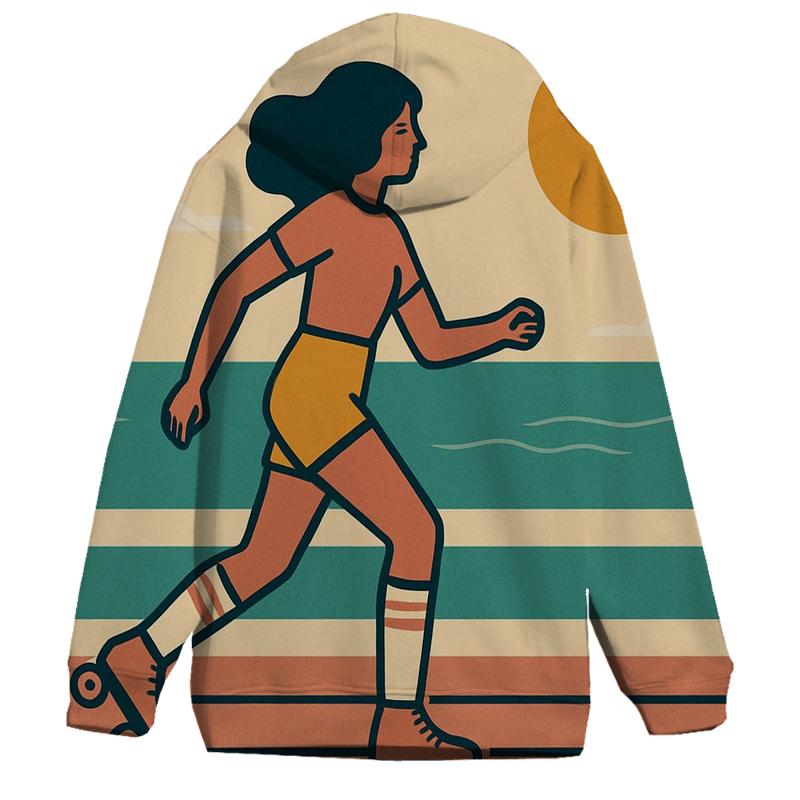 Beach Boardwalk Skates pullover hoodies