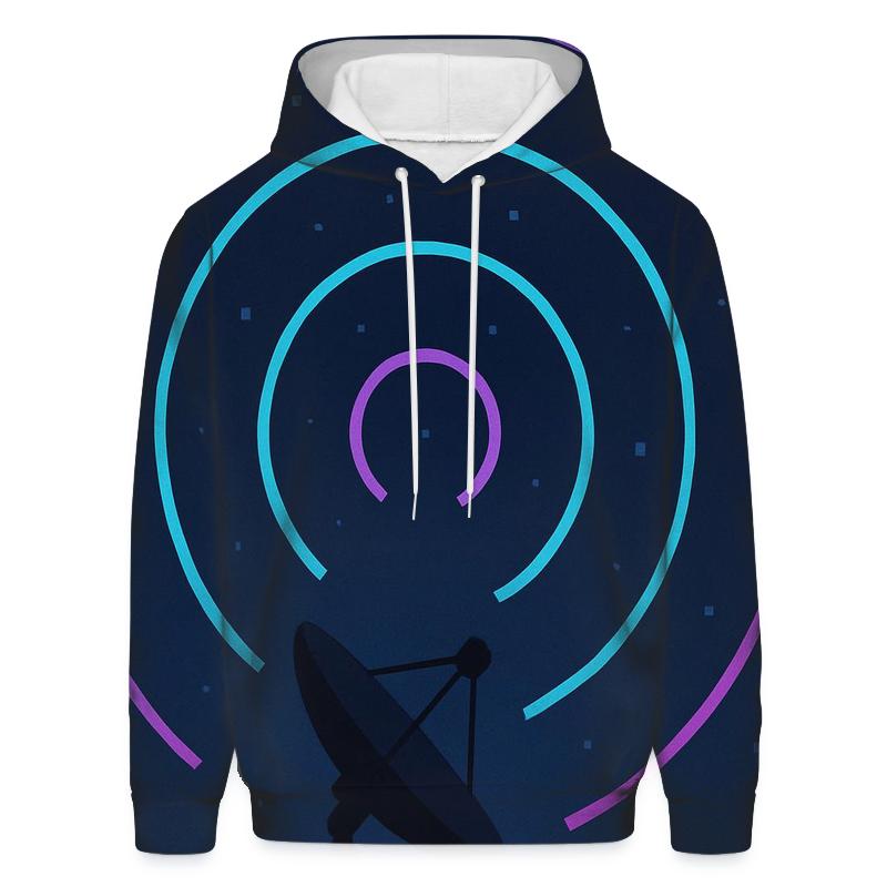 Retro Satellite Signal custom hoodies