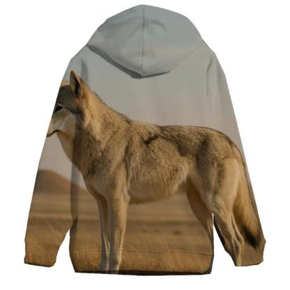 Steppe Wolf Among Ancient Burial Mounds heavyweight hoodies