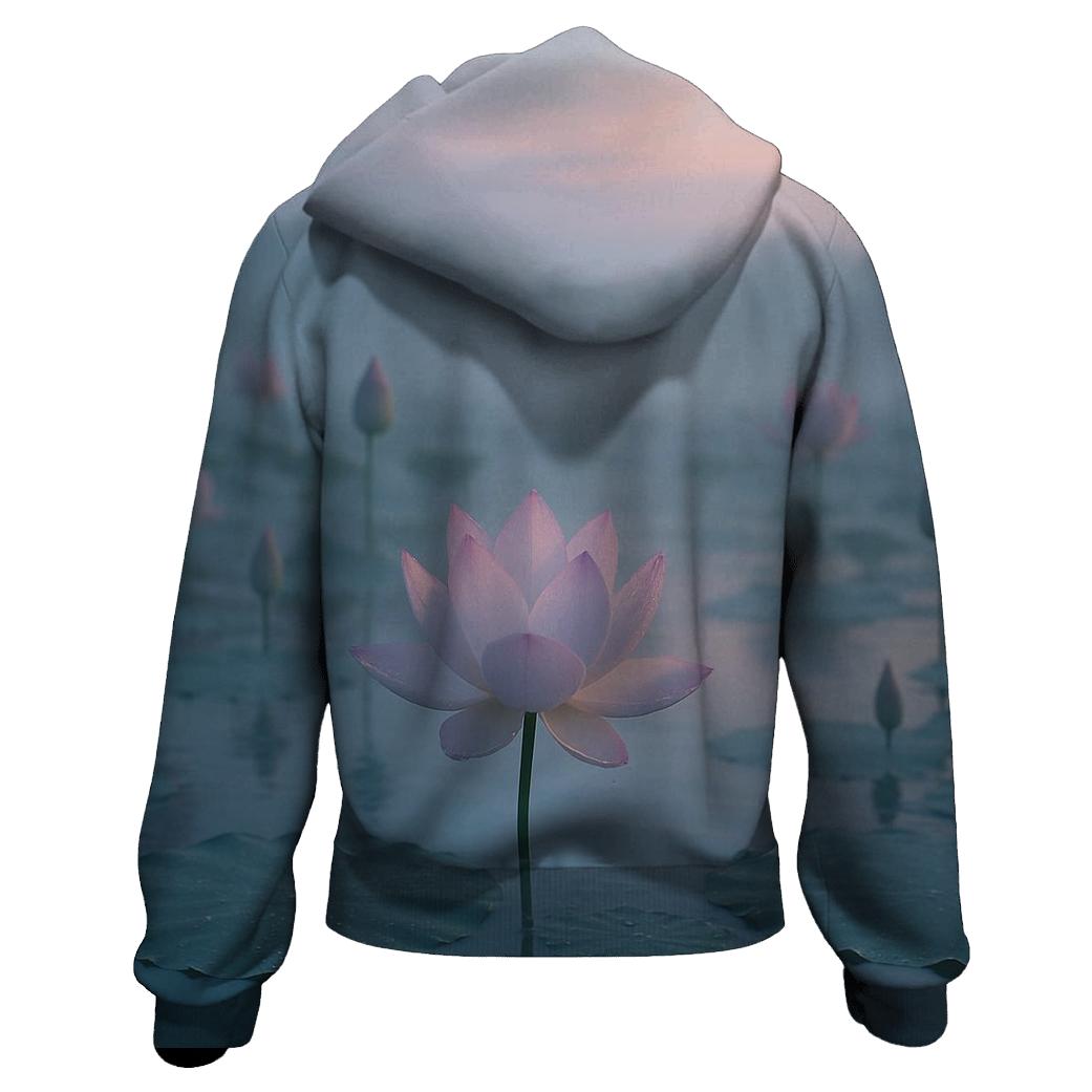 Dawn Mist Over Lotus Pond hoodies fashion