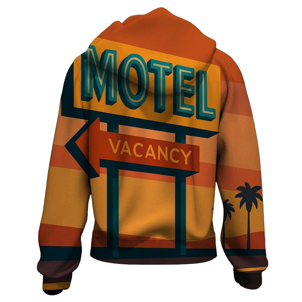 Sunset Motel Neon zip-up hoodies
