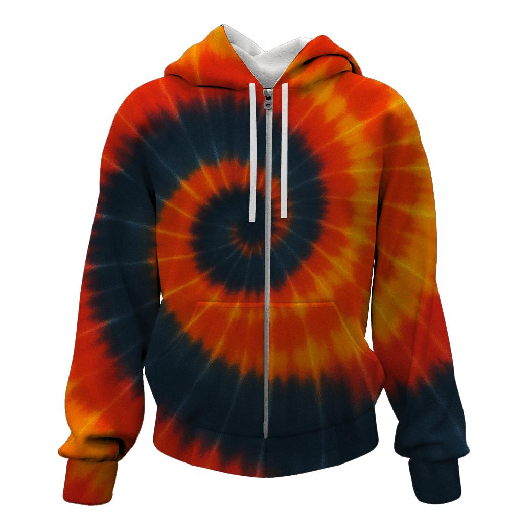 Solar Spiral Overdye Eclipse custom hoodies