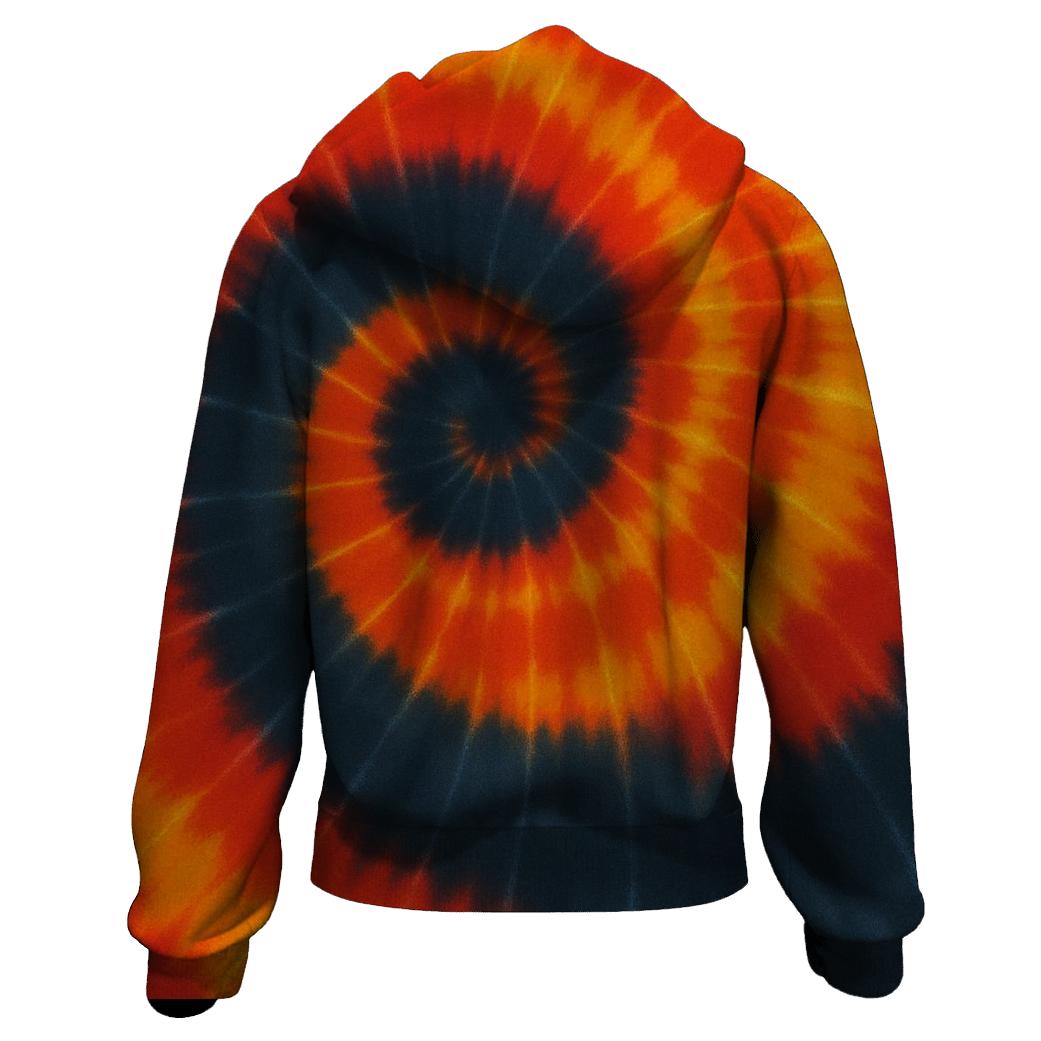 Solar Spiral Overdye Eclipse custom hoodies