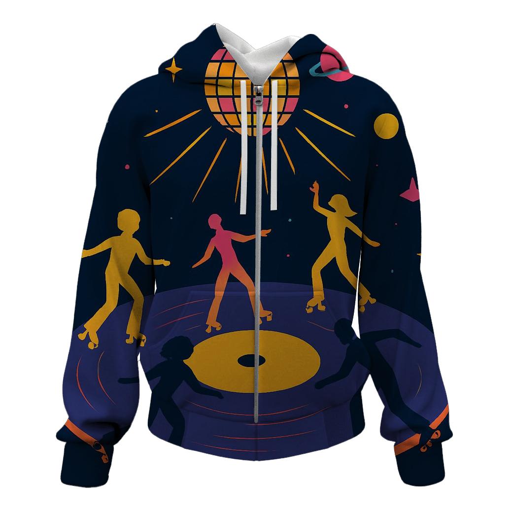Cosmic Roller Disco designer hoodies