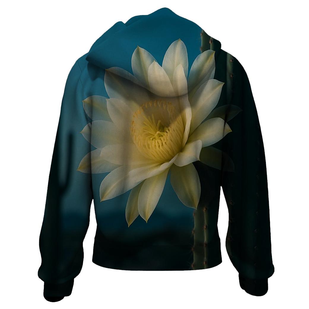Desert Cactus Bloom At Twilight heavyweight hoodies