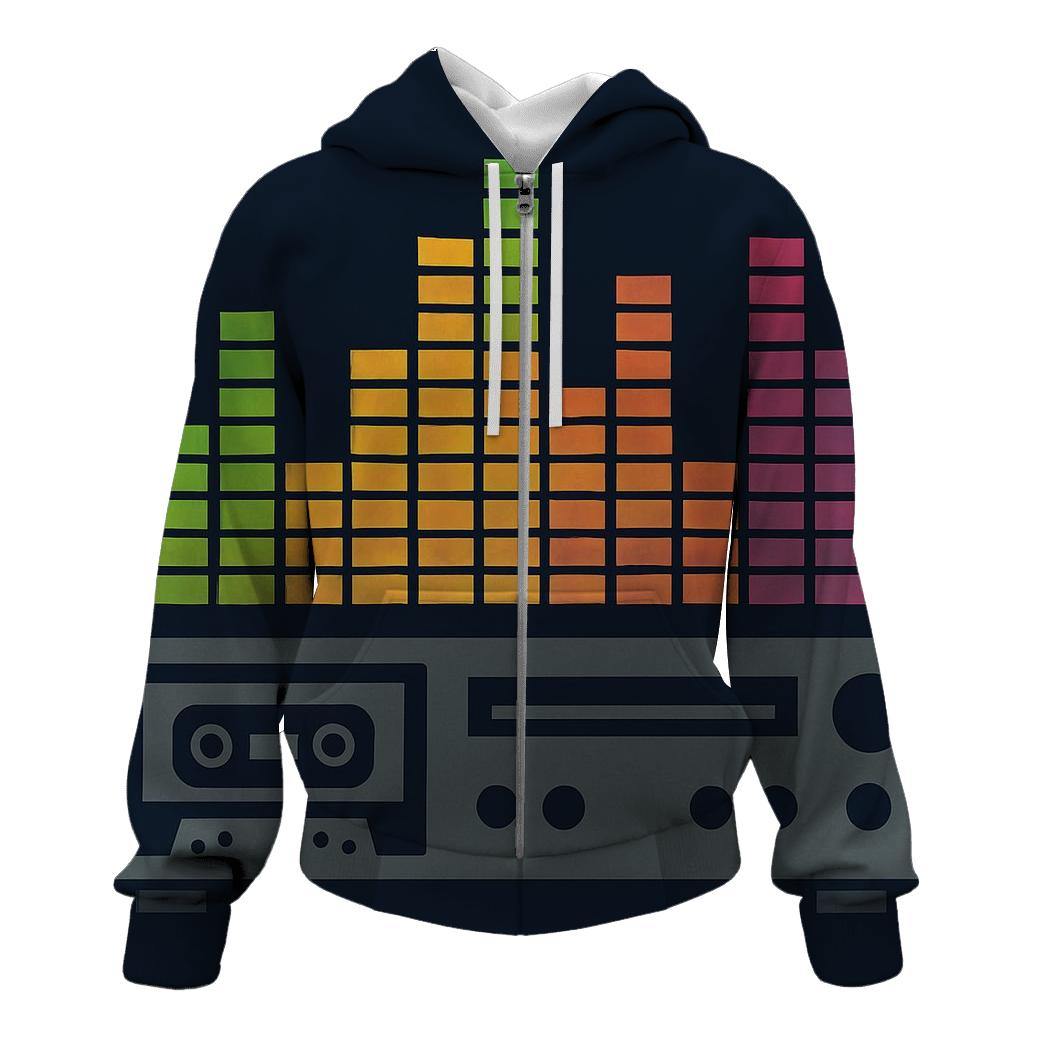 Analog Stereo Waveform heavyweight hoodies