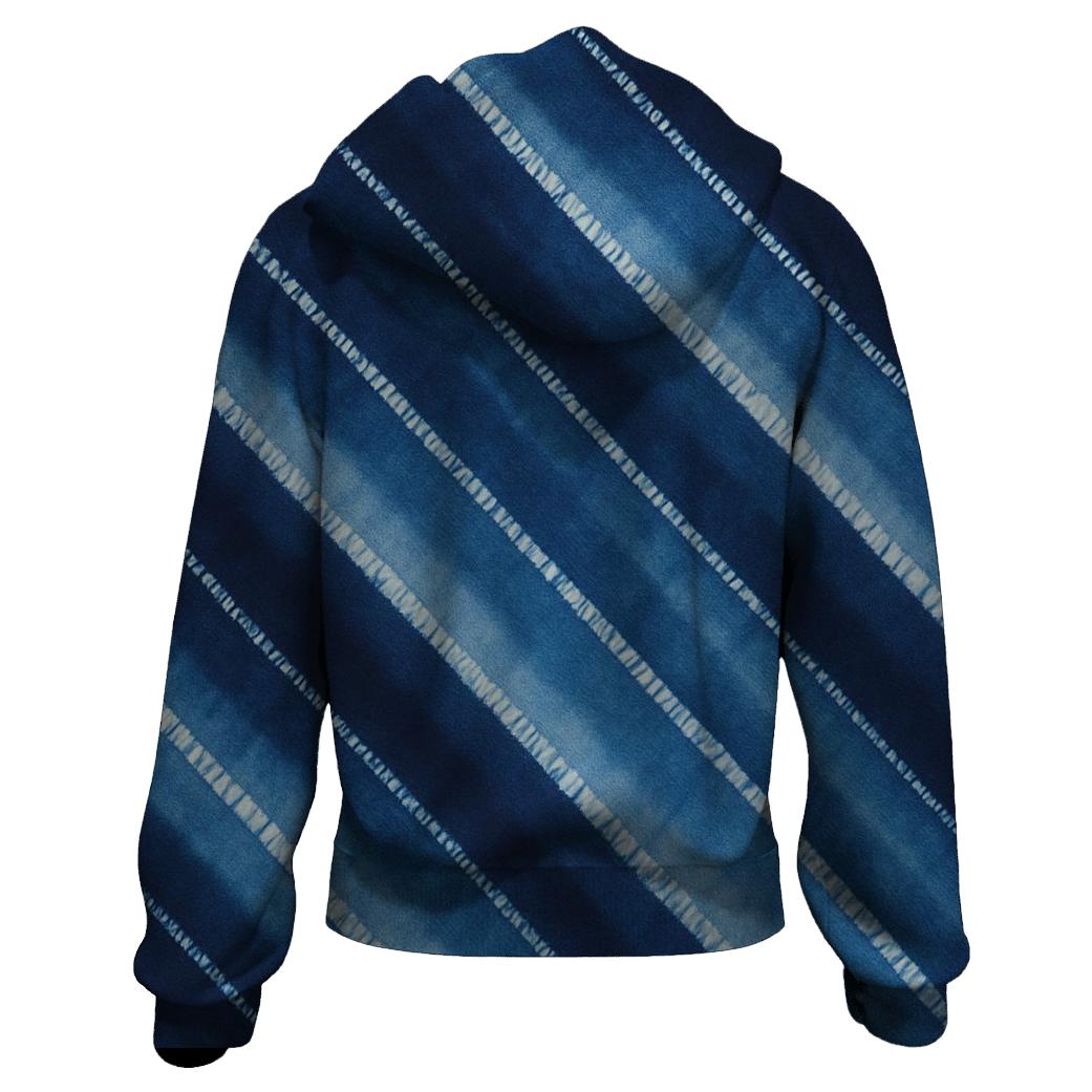 Indigo Arashi Bamboo Rain printed hoodies