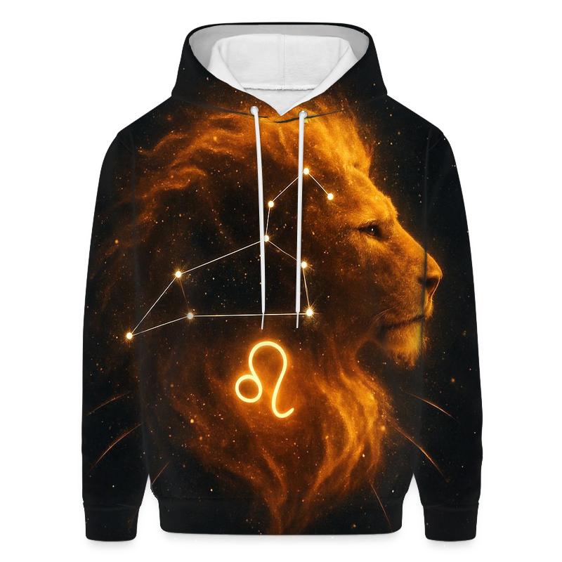 Solar Crown Leo Nebula Lion zip-up hoodies