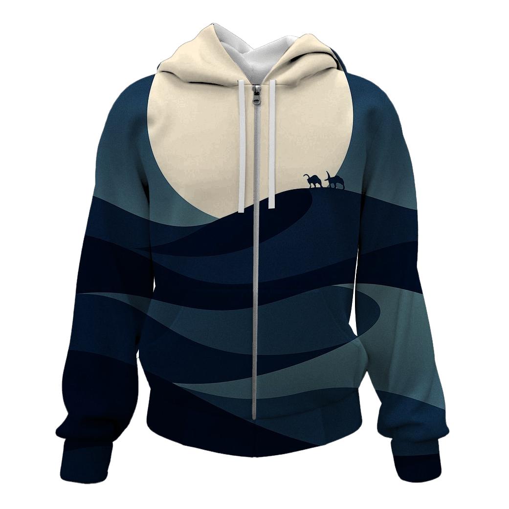 Midnight Desert Dunescape designer hoodies