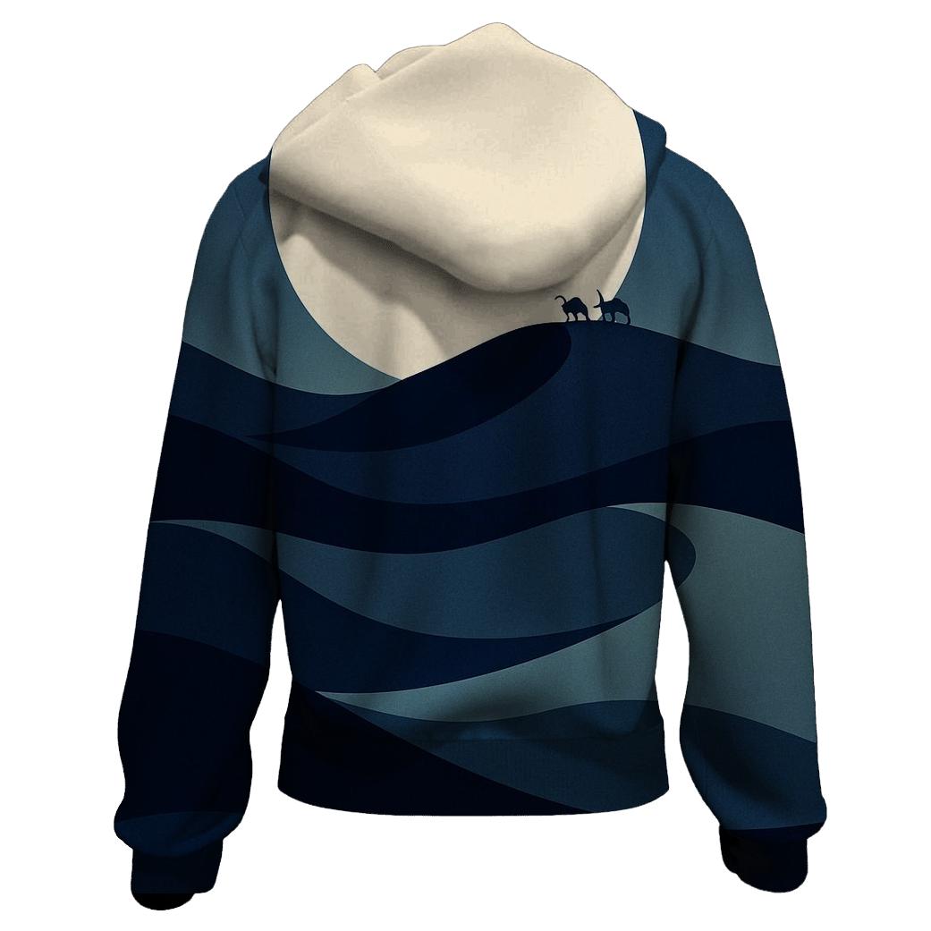 Midnight Desert Dunescape designer hoodies