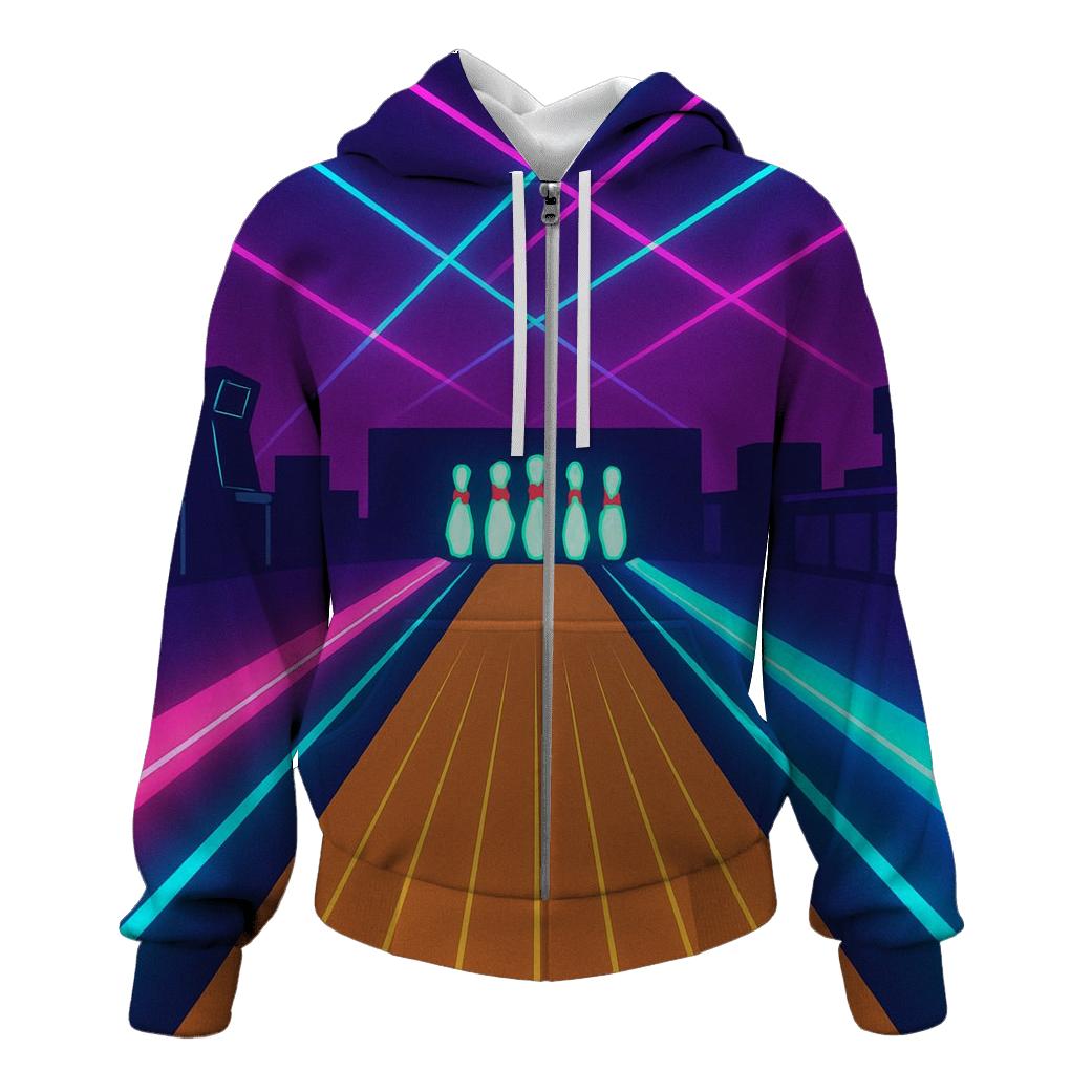 Laser Bowling Alley embroidered hoodies