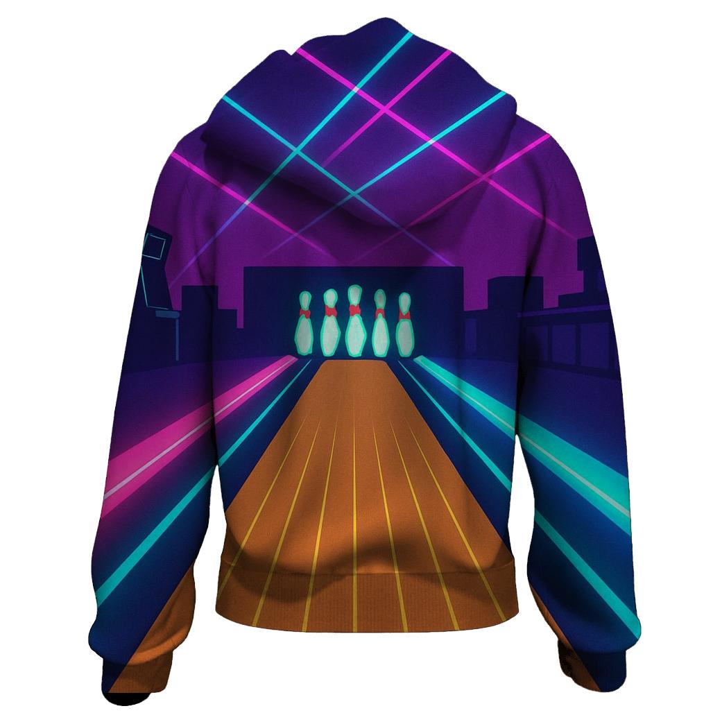 Laser Bowling Alley embroidered hoodies