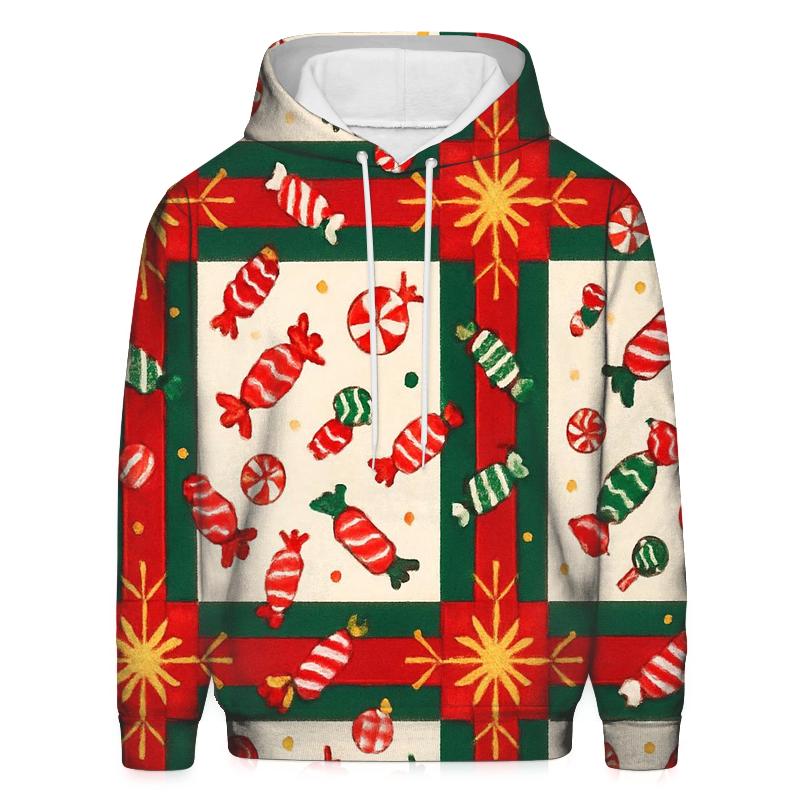Candy Ribbon Starburst Plaid Design hoodie styles