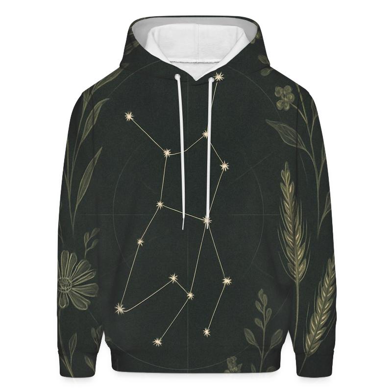 Virgo Earthbound Starlit Garden Chart printed hoodies