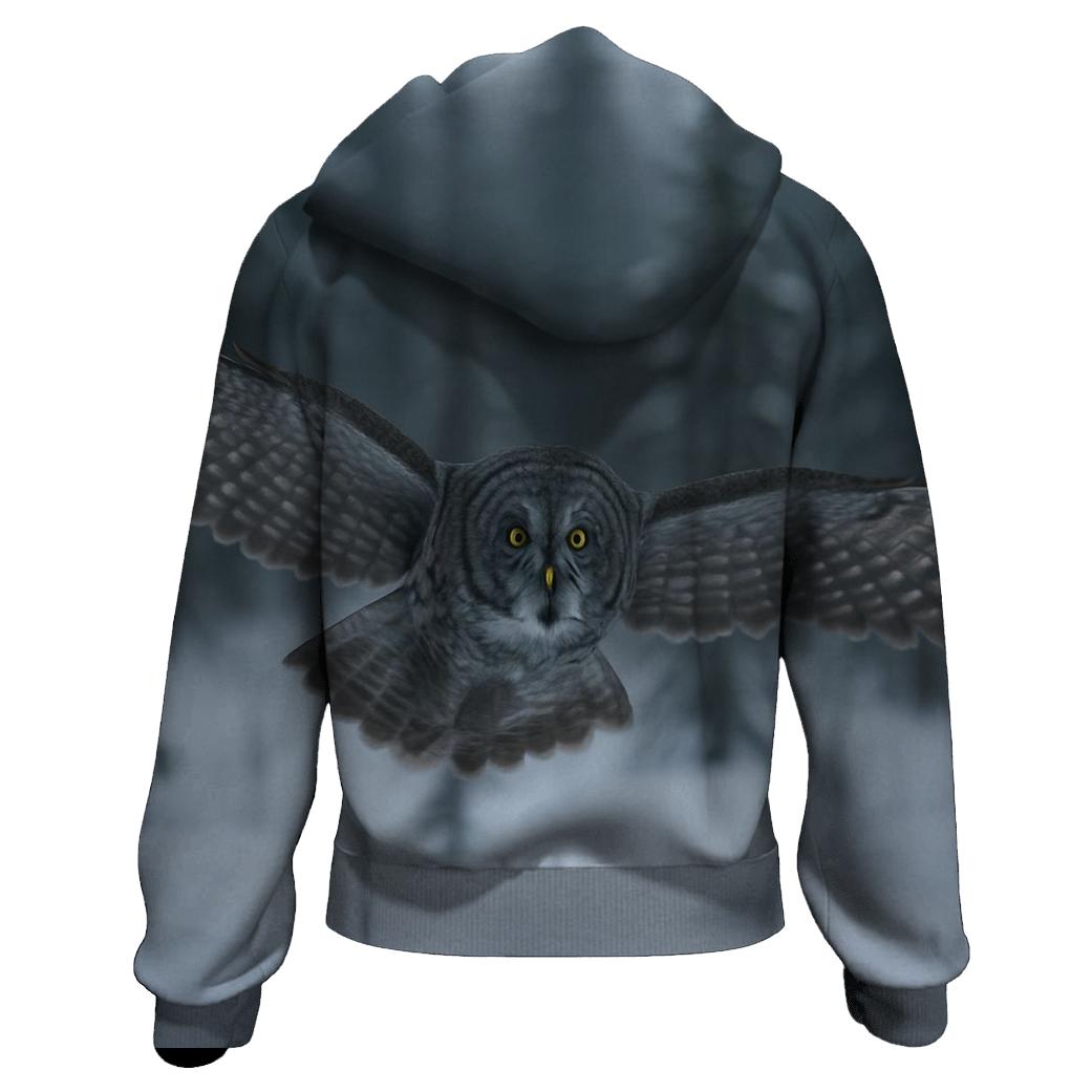 Great Gray Owl Silent Glide In Spruce Bog hoodie trends