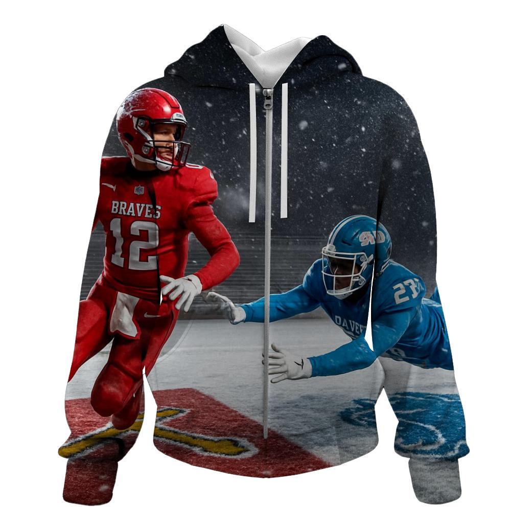 Frozen Gridiron Brave Hearts And Frozen Cubs heavyweight hoodies