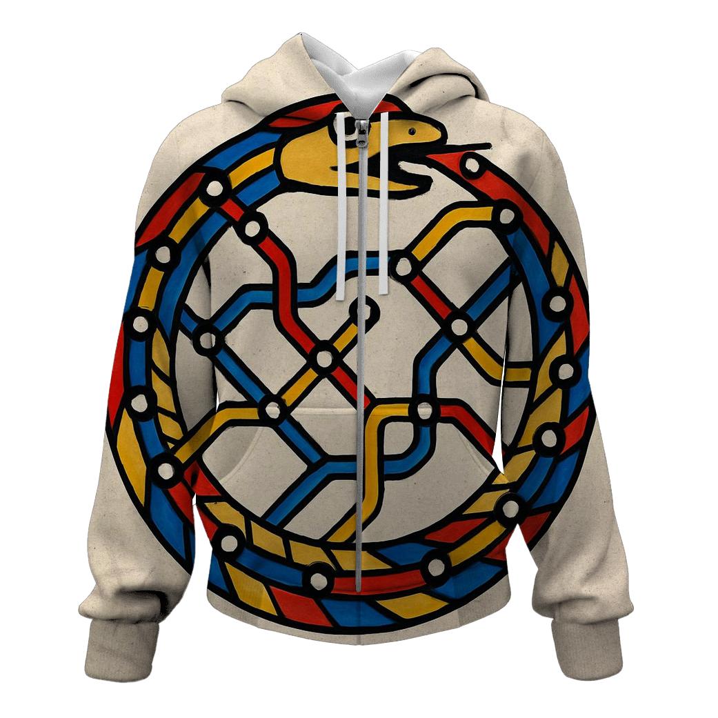 Urban Subway Ouroboros Line printed hoodies