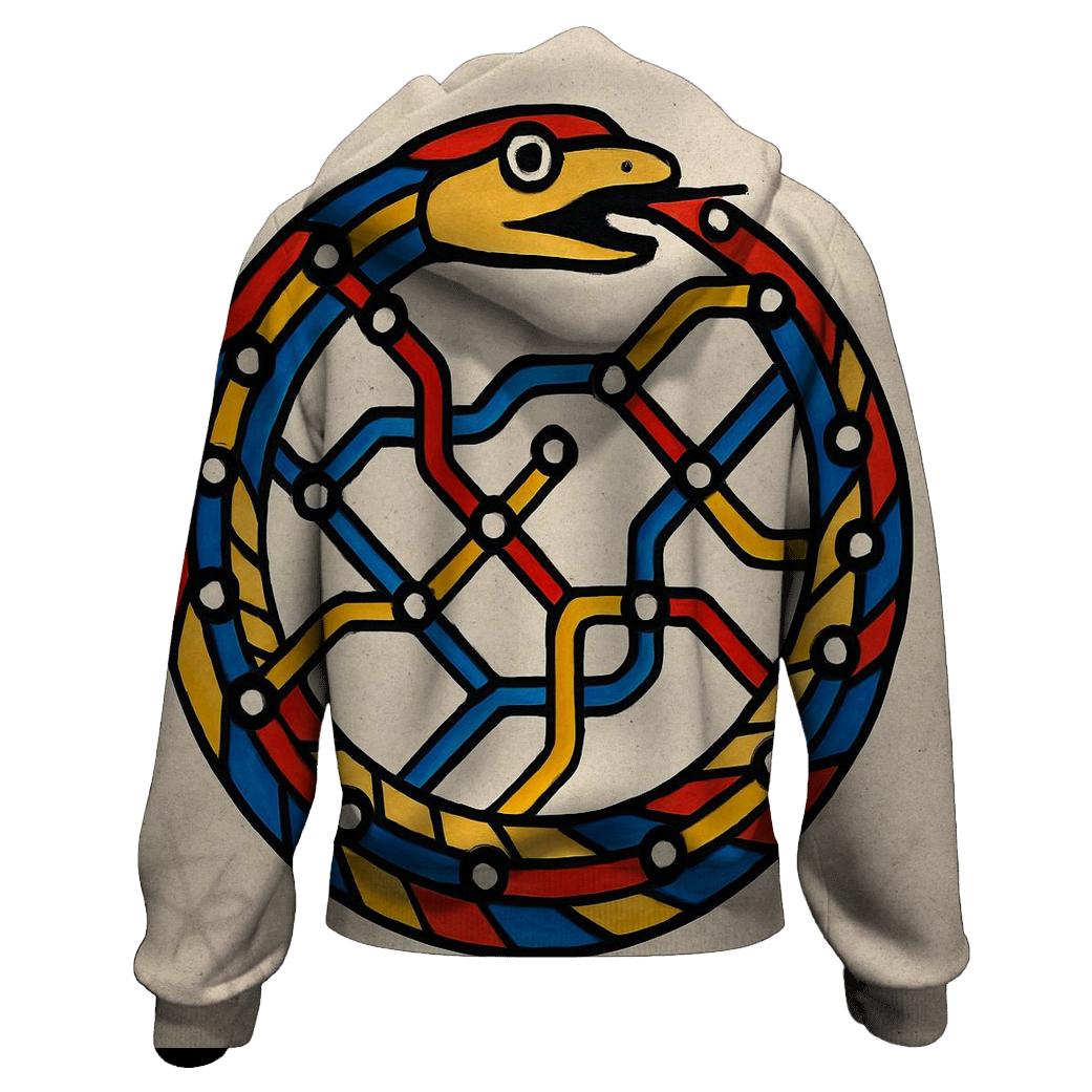 Urban Subway Ouroboros Line printed hoodies